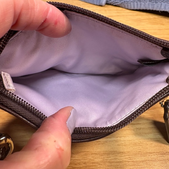 COACH Signature Brown Wristlet With Leather COACH Tag - Picture 8 of 8